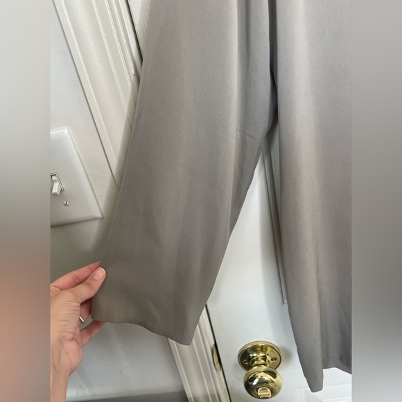 Eileen Fisher Silk Blend Open Front Cardigan Gray Long Sleeve Minimal Luxe | L - Picture 3 of 9